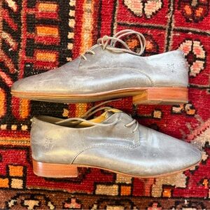 Frye patina Gray Leather Womens lace up oxfords
